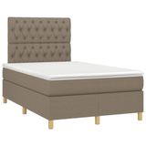 Maison Exclusive - Boxspringbed met matras, taupe, 120x190 cm, gestoffeerd