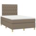 Maison Exclusive - Boxspringbed met matras, taupe, 120x190 cm, gestoffeerd