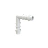 Riegler 34.813 Haakse slangverbindingsstukken, voor slang LW 8 mm, overdruk max. 10 bar, temperatuurbereik -40 °C tot 90 °C, POM
