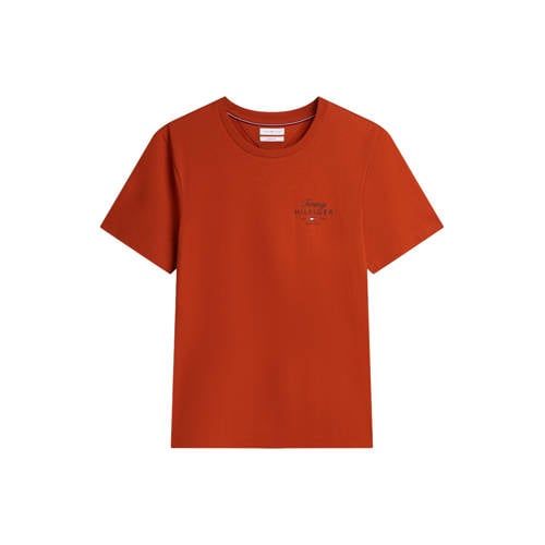 Tommy Hilfiger regular T-shirt donker oranje