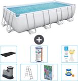 Bestway Rechthoekig Power Steel Zwembad - 549 x 274 x 122 cm - Grijs