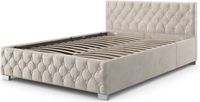 Juskys Gestoffeerd Bed Nizza - 140 x 200 cm - Beige