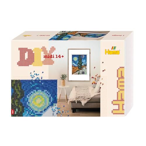 HAMA - Pixel Art Van Gogh Box - 10.000 kralen en 6 platen - strijkkralen grootte midi - creatief