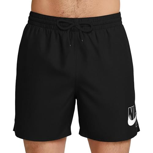 Nike Volley Breaker Logo 5 Zwemshort Heren Zwart - Wit Maat S