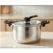 Maxcook Marmite à micro-pression en acier inoxydable 304, couvercle verrouillable, fond encapsulé, compatible gaz et induction, 24 cm, 6 L