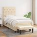 Maison Exclusive - Boxspringbed met matras, crème, 100x200 cm, gestoffeerd