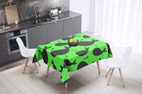 Bonamaison Tafelkleed, Anti-Mold, Sneldrogend, Waterdicht, 100% Polyester Tafellaken, Neon groene rook, 140 x 140 Cm