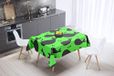 Bonamaison Tafelkleed, Anti-Mold, Sneldrogend, Waterdicht, 100% Polyester Tafellaken, Neon groene rook, 140 x 140 Cm