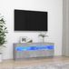 Maison Exclusive - meuble TV avec éclairage LED, couleur béton, 100x35x40 cm