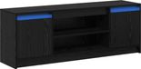 vidaXL TV-kast met led van zwart eiken, 139,5 x 34 x 50 cm, van bewerkt hout