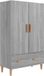 vidaXL Hoge kast - 70x31x115 cm - Bewerkt hout - Grijs Sonoma Eikenkleurig