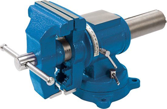 Silverline Multifunctionele Bankschroef - Kaak 125 mm - 360 Graden x 360 Graden