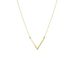 Lucardi Dames 14 Karaat geelgouden ketting V - Ketting - 14 Karaat Goud - Geelgoud - 45 cm