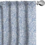 ABAKUHAUS Feniks gordijnen – Barok Klassiek – 2x 75x245 cm – microvezel, donkerend, licht azuurblauw