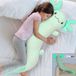 Peluche coussin XXL en forme d'axolotl, 122 cm, vert, pour enfants