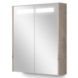 Maxaro Spiegelkast Met Verlichting Modulo 60x70cm Lichtgrijs Eiken