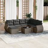 Maison Exclusive - Salon de jardin 8 pièces avec coussins gris en polyrotin