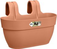 Elho Vibia Campana Easy Hanger M 36 - Balkonbak met Ophanghaken - 100% Gerecycled Plastic - Ø 36.0 x H 26.5 cm - Terra