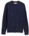 Tom Tailor - Gebreide trui met ronde hals - Maat L - navy multicolor neps