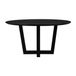 QUVIO Eettafel Sofia - Rond - ø130 cm - W-poot - FSC® gecertificeerd mangohout - Zwart