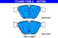 CONTINENTAL TEVES (ATE) Jeu de plaquettes de frein pour ATE 13.0460-7296.2