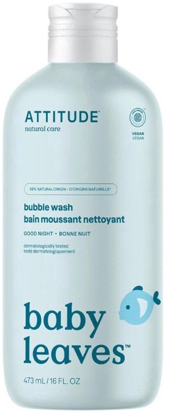 Attitude Baby Leaves Bubbel Zeep Good Night - 473ml