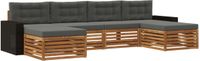 vidaXL - Buiten - bank - set - 6 - st - Massief - Acacia - Hout