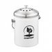 Relaxdays Gft-afvalbakje - 5 l - met geurfilter - aanrecht - rvs - wit