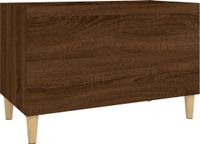 vidaXL Platenkast 74,5x38x48 cm bois de particules couleur chêne marron