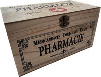 Merkloos / Sans marque Wan GmbH Opbergdoos voor medicijnen met deksel - Houten medicijnbox (23x13x13 cm)