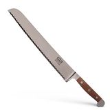 GÜDE Solingen Broodmes Links- en rechtshandig gesmeed, 32 cm, Walnoot, ALPHA WALNOOT, dubbele bolster, Handgemaakt Duitsland