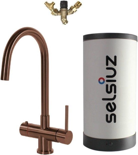 Selsiuz kranen Selsiuz Rond Copper / Koper met Combi (Extra) boiler - 350240