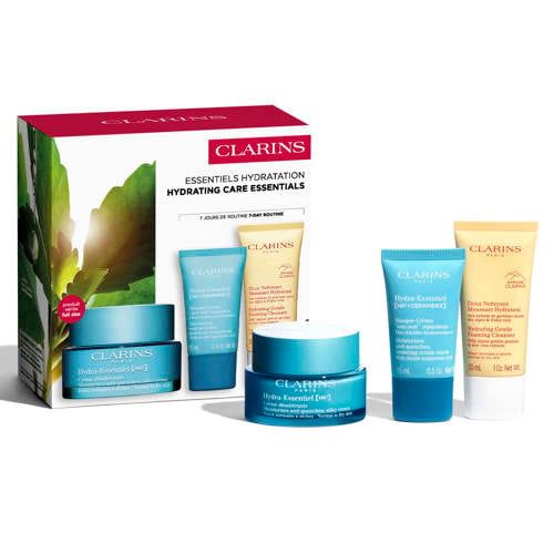 Clarins Hydra-Essentiel Set - Day Cream 50 ml + Restoring Cream-Mask 15 ml + Hydrating Gentle Foaming Cleanser 30 ml