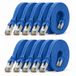 1aTTack.de CAT.7 Gigabit Ethernet LAN platte lintkabel (RJ45) netwerkkabel 3,0 m - blauw - 10 stuks