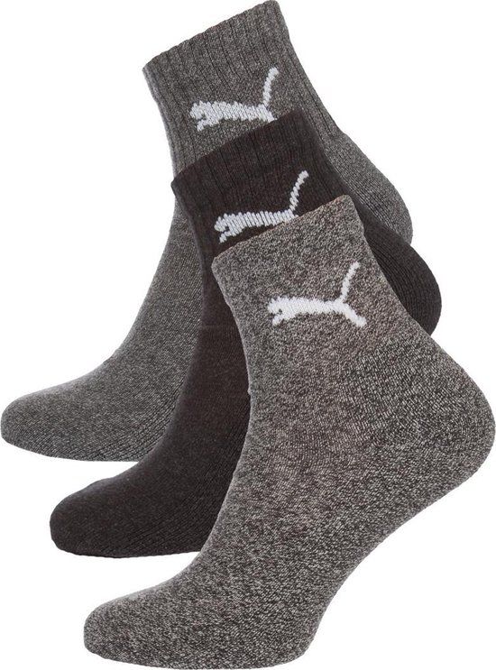 Puma 3-pack Korte Sport Sokken Grijs - Unisex - 47-49