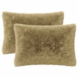 vidaXL Kussensloop 2 pcs HEERLEN Lichtgroen 50 x 70 cm PV Fleece