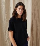 Selected Essential Boxy T-shirt Zwart S Vrouw