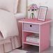 Table de chevet sans marque - rose - ovale - moderne - avec tiroirs - 39,4 cm P x 39,4 cm L x 45,2 cm H