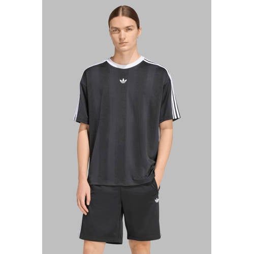 adidas Originals boxy T-shirt met logo - zwart/wit