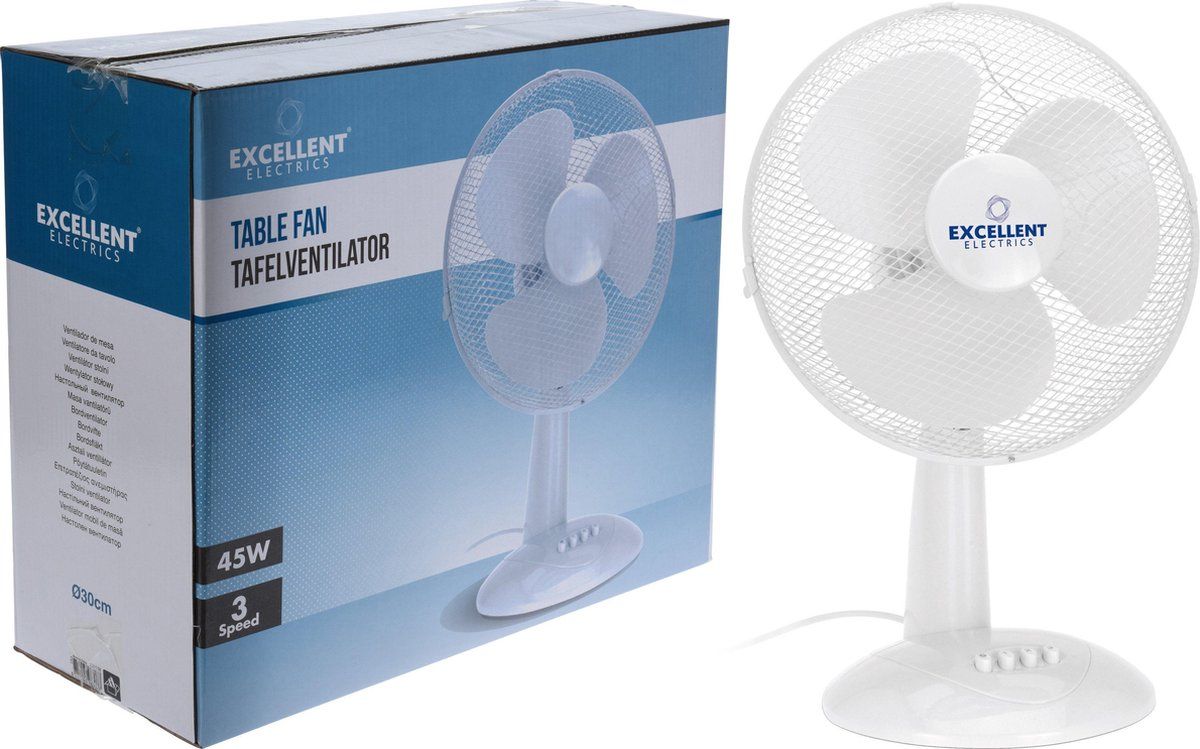 Basic Excellent Electrics Tafelventilator Wit