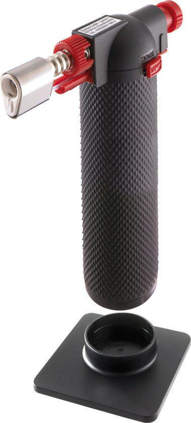 Leifheit Proline keukenbrander - RVS - Zwart/Rood