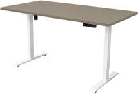 Sedero Elektrisch verstelbaar bureau - 160x80 cm - Single motor - Wit / Taupe