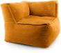 Lumaland Modulair Hoekdeel Links – Cord Zitzak met Zachte Structuur, Ideaal voor Bankmodules & Poefs, Met Vulling – 81×81×70 cm