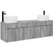 Maison Exclusive Ensemble de meubles de salle de bain, 3 pièces, gris Sonoma, 157 x 44,5 x 80 cm