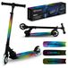 COIL Trottinette d'équilibre, trottinette pour enfants, draisienne, trottinette d'équilibre, trottinette urbaine, roulements ABEC-7, plateforme antidérapante, éclairage LED, roues : PU, convient à partir de 5 ans, noir