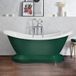 Hudson Reed Baignoire îlot avec deux dossiers Classique 175cm x 73cm - Evergreen (Vert) | Ryther
