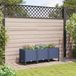 Prolenta Maison Exclusive - Jardinière sur roulettes, bleu-gris, 120 x 40 x 44 cm, en plastique PP
