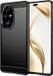 Techsuit Hoesje geschikt voor HONOR 200 Pro - Carbon Silicone Back Cover - Zwart