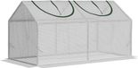Outsunny Kas - met 2 halfronde ramen - 120L x 60B x 60H cm - Wit