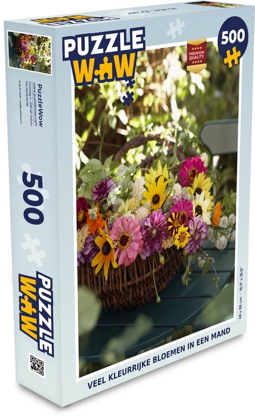 MuchoWow Puzzel Bloemen - Lente - Mand - Legpuzzel - Puzzel 500 stukjes